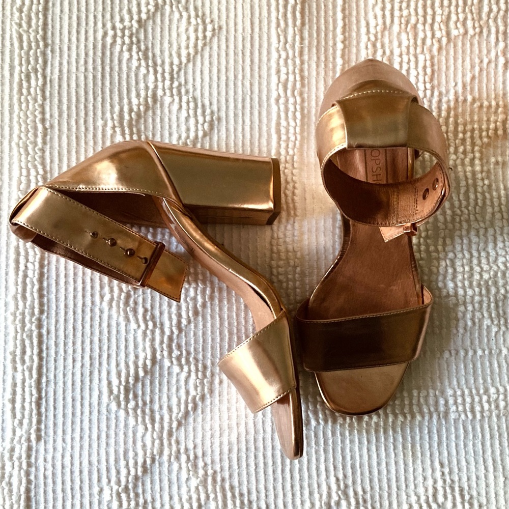 Blush block heels Topshop NWT